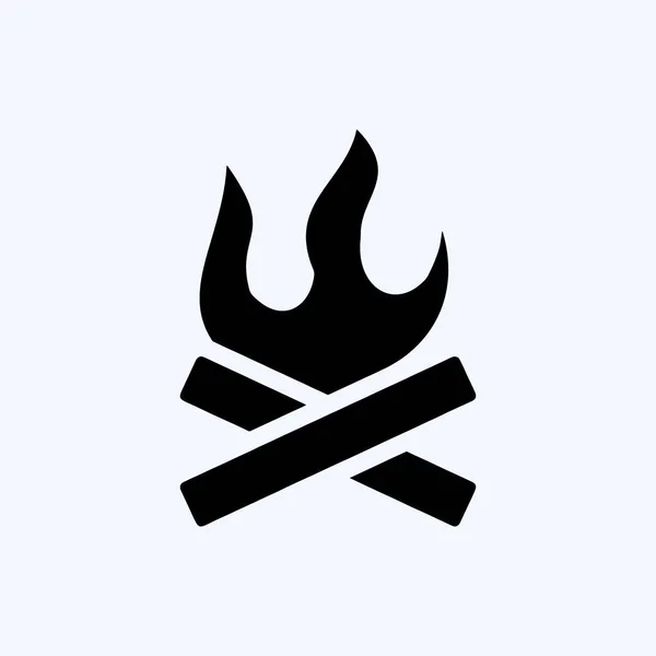 Icon Bonfire Suitable House Symbol Glyph Style Simple Design Editable —  Vetores de Stock