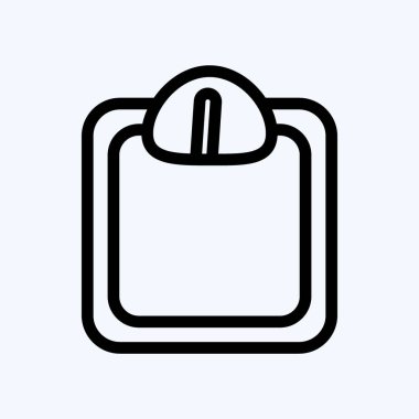 Simge Ağırlığı. Sağlıklı sembol için uygun. Sıra tarzı. Basit dizayn edilebilir. tasarım şablonu. Basit resimleme