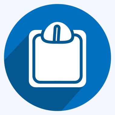 Simge Ağırlığı. Sağlıklı sembol için uygun. Uzun gölge tarzı. Basit dizayn edilebilir. tasarım şablonu. Basit resimleme