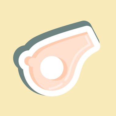 Etiket Düdüğü. Sağlıklı sembol için uygun. Basit dizayn edilebilir. tasarım şablonu. Basit resimleme