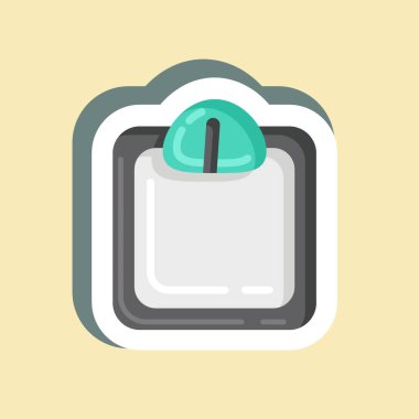 Çıkartma Ağırlığı. Sağlıklı sembol için uygun. Basit dizayn edilebilir. tasarım şablonu. Basit resimleme