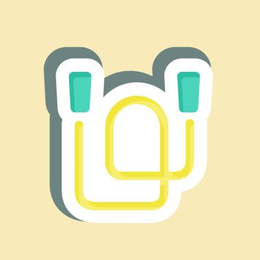 Çıkartma Atlama İpleri. Sağlıklı sembol için uygun. Basit dizayn edilebilir. tasarım şablonu. Basit resimleme