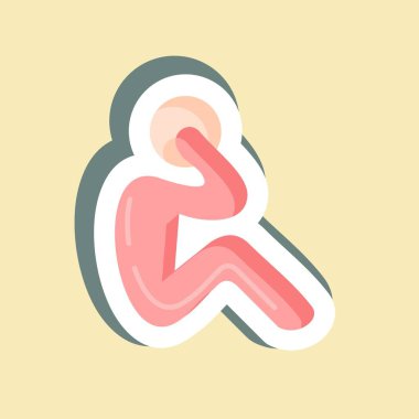 Çıkartma egzersizi. Sağlıklı sembol için uygun. Basit dizayn edilebilir. tasarım şablonu. Basit resimleme