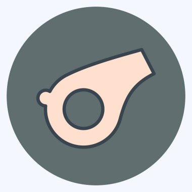 Simge Düdüğü. Sağlıklı sembol için uygun. renk arkadaşı stili. Basit dizayn edilebilir. tasarım şablonu. Basit resimleme