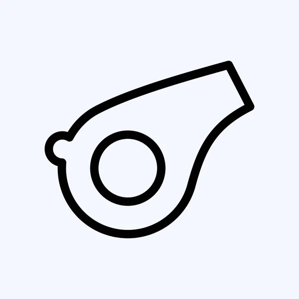 Icoon Whistle Geschikt Voor Gezonde Symbool Lijnstijl Eenvoudig Ontwerp Bewerkbaar — Stockvector