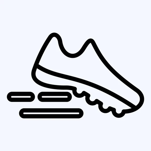 Icône Courir Adapté Pour Symbole Sain Style Ligne Conception Simple — Image vectorielle