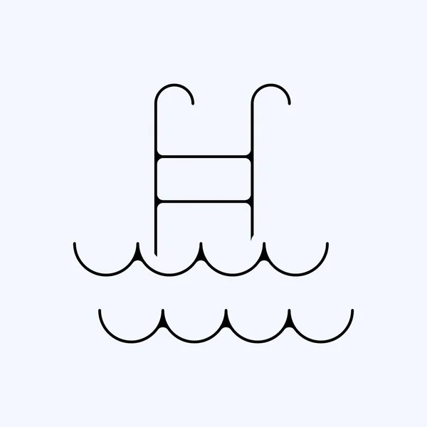 Icon Swimming Suitable Healthy Symbol Glyph Style Simple Design Editable — Image vectorielle