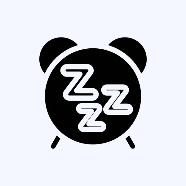 Icon Healthy Sleep Suitable Healthy Symbol Glyph Style Simple Design — Stock Vector