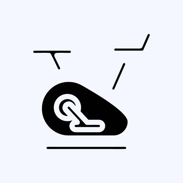 Icon Exercise Bike Suitable Healthy Symbol Glyph Style Simple Design — Wektor stockowy
