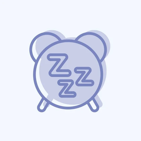 Icon Healthy Sleep Suitable Healthy Symbol Two Tone Style Simple — Stock Vector