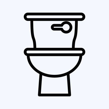 Simge Tuvaleti. Çocuk sembolü için uygun. Sıra tarzı. Basit dizayn edilebilir. tasarım şablonu. Basit resimleme