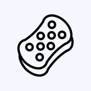 Simge Süngeri. Çocuk sembolü için uygun. Sıra tarzı. Basit dizayn edilebilir. tasarım şablonu. Basit resimleme