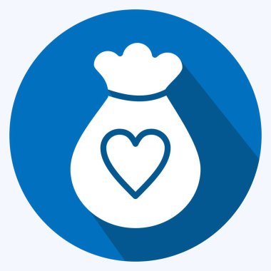 Simge Atık Ayıklama. Çocuk sembolü için uygun. Uzun gölge tarzı. Basit dizayn edilebilir. tasarım şablonu. Basit resimleme