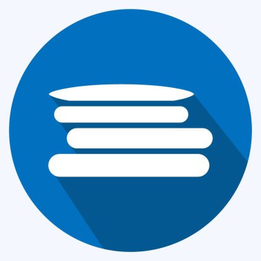 Simge Çamaşırları. Çocuk sembolü için uygun. Uzun gölge tarzı. Basit dizayn edilebilir. tasarım şablonu. Basit resimleme