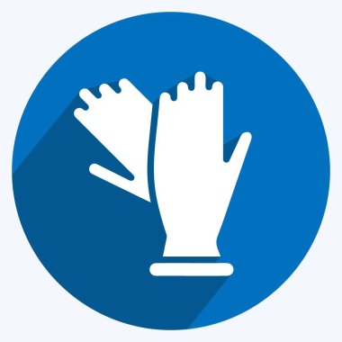 Simge eldivenleri. Çocuk sembolü için uygun. Uzun gölge tarzı. Basit dizayn edilebilir. tasarım şablonu. Basit resimleme