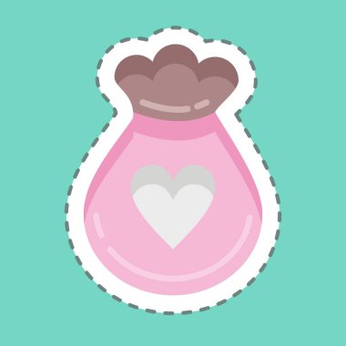 Çıkartma hattı Atık Ayıklama 'yı kesti. Çocuk sembolü için uygun. Basit dizayn edilebilir. tasarım şablonu. Basit resimleme