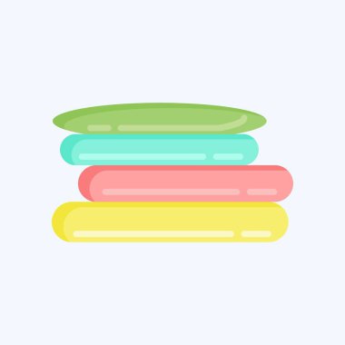 Simge Çamaşırları. Çocuk sembolü için uygun. Düz stil. Basit dizayn edilebilir. tasarım şablonu. Basit resimleme