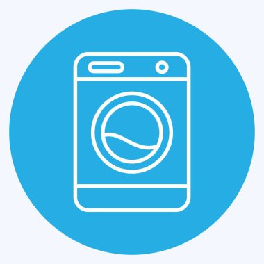 Simge yıkayıcı. Çocuk sembolü için uygun. Mavi gözlü. Basit dizayn edilebilir. tasarım şablonu. Basit resimleme