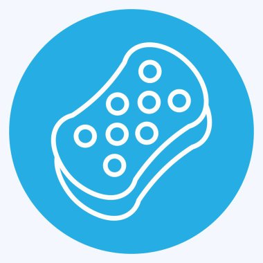 Simge Süngeri. Çocuk sembolü için uygun. Mavi gözlü. Basit dizayn edilebilir. tasarım şablonu. Basit resimleme