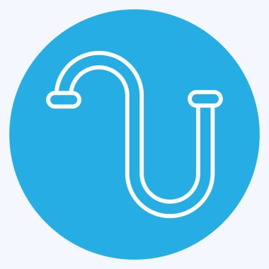 Simge temizleme. Çocuk sembolü için uygun. Mavi gözlü. Basit dizayn edilebilir. tasarım şablonu. Basit resimleme