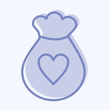 Simge Atık Ayıklama. Çocuk sembolü için uygun. İki ton stili. Basit dizayn edilebilir. tasarım şablonu. Basit resimleme