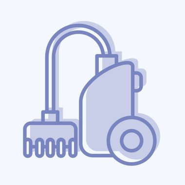 Simge Süpürge Temizleyici. Çocuk sembolü için uygun. İki ton stili. Basit dizayn edilebilir. tasarım şablonu. Basit resimleme