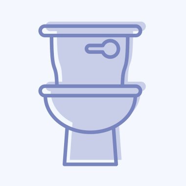 Simge Tuvaleti. Çocuk sembolü için uygun. İki ton stili. Basit dizayn edilebilir. tasarım şablonu. Basit resimleme