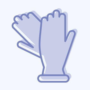 Simge eldivenleri. Çocuk sembolü için uygun. İki ton stili. Basit dizayn edilebilir. tasarım şablonu. Basit resimleme