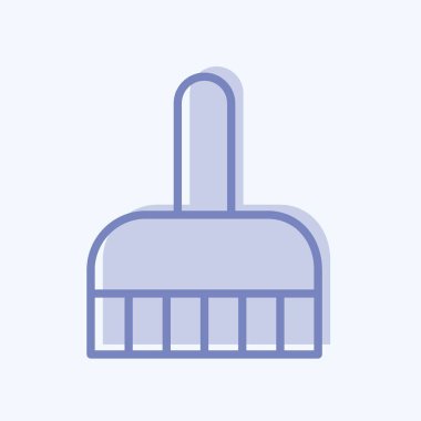 Simge Temizleme Fırçası. Çocuk sembolü için uygun. İki ton stili. Basit dizayn edilebilir. tasarım şablonu. Basit resimleme