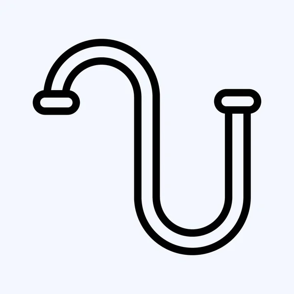 Icon Drain Cleaning Suitable Kids Symbol Line Style Simple Design — Archivo Imágenes Vectoriales