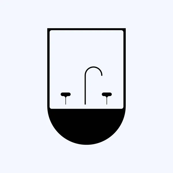 Ікона Вашбауну Підходить Дитячого Символу Стиль Гліф Простий Дизайн Редагований — стоковий вектор