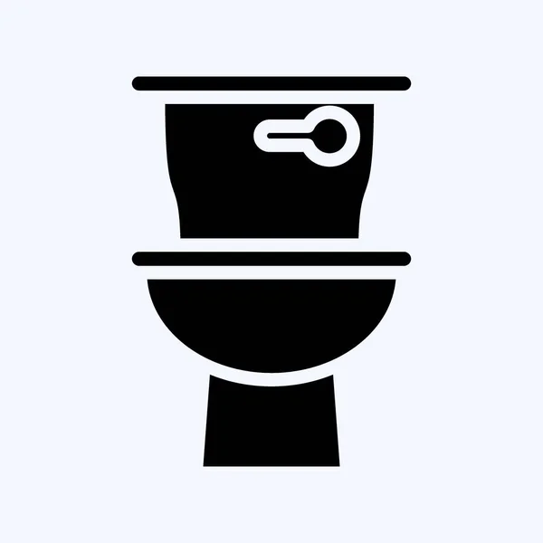 Icono Baño Adecuado Para Los Niños Símbolo Estilo Glifo Diseño — Vector de stock