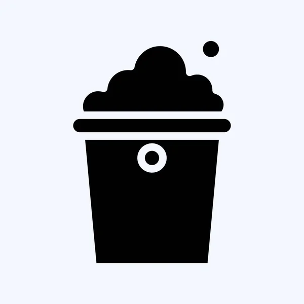 Icon Bucket Suitable Kids Symbol Glyph Style Simple Design Editable — 图库矢量图片