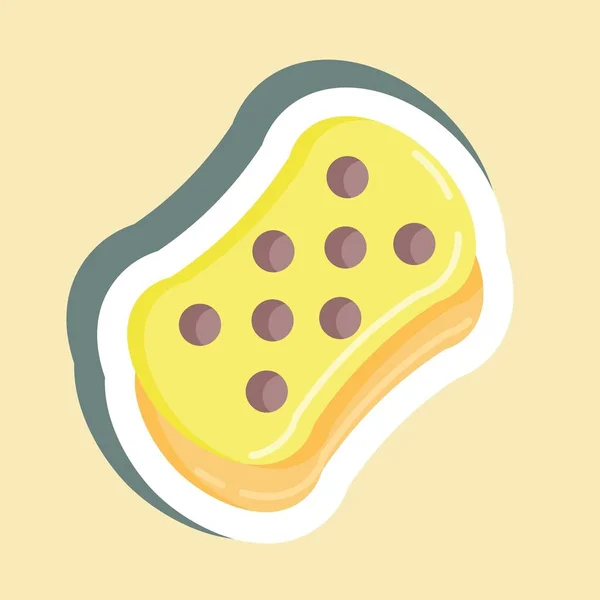 Sticker Sponge Suitable Kids Symbol Simple Design Editable Design Template — Stock Vector