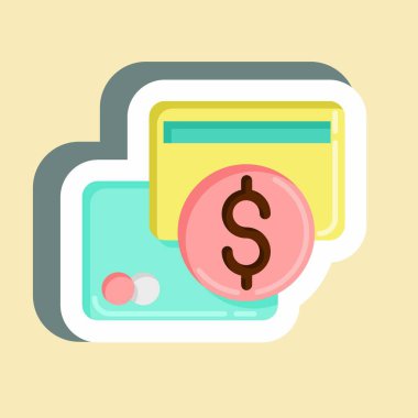 Etiket Doğrudan Ödemeler. Eğitim sembolü için uygun. Basit dizayn edilebilir. tasarım şablonu. Basit resimleme