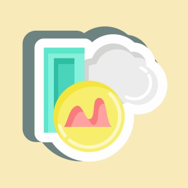 Çıkartma Veritabanı Analizi. Eğitim sembolü için uygun. Basit dizayn edilebilir. tasarım şablonu. Basit resimleme