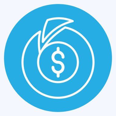 Simge Temel Geliri. Eğitim sembolü için uygun. Mavi gözlü. Basit dizayn edilebilir. tasarım şablonu. Basit resimleme