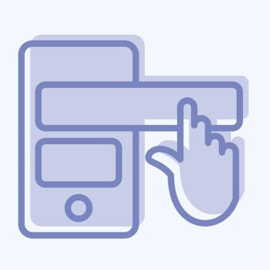 Simge İletişim Arayüzü. Eğitim sembolü için uygun. İki ton stili. Basit dizayn edilebilir. tasarım şablonu. Basit resimleme