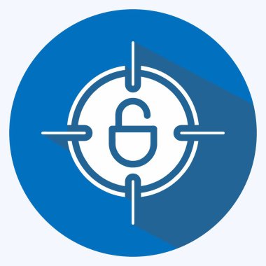 Simge Sahtekarlığı Tespit. Eğitim sembolü için uygun. Uzun gölge tarzı. Basit dizayn edilebilir. tasarım şablonu. Basit resimleme