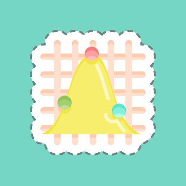 Çıkartma hattı istatistiksel analizi kesti. Eğitim sembolü için uygun. Basit dizayn edilebilir. tasarım şablonu. Basit resimleme