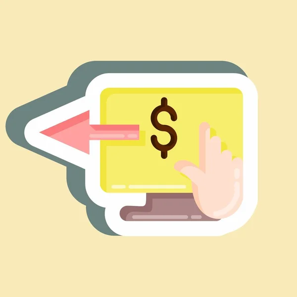 Sticker Online Banking Suitable Education Symbol Simple Design Editable Design — Stockvector