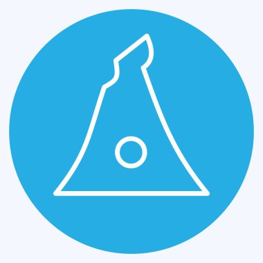 Simge Cadısı. Cadılar Bayramı sembolü için uygun. Mavi gözlü. Basit dizayn edilebilir. tasarım şablonu. Basit resimleme