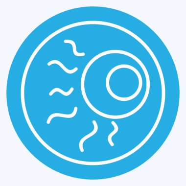 Simge Göz. Cadılar Bayramı sembolü için uygun. Mavi gözlü. Basit dizayn edilebilir. tasarım şablonu. Basit resimleme