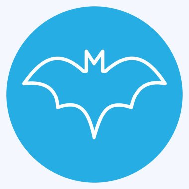 Icon Bat. suitable for Halloween symbol. blue eyes style. simple design editable. design template vector. simple illustration