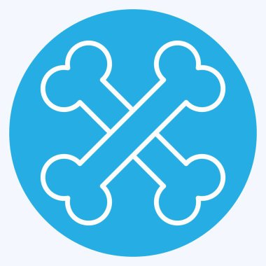 Simge kemikleri. Cadılar Bayramı sembolü için uygun. Mavi gözlü. Basit dizayn edilebilir. tasarım şablonu. Basit resimleme