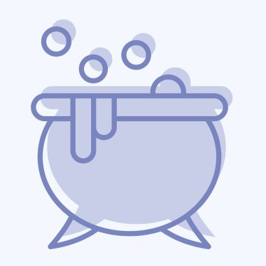 Simge İksiri. Cadılar Bayramı sembolü için uygun. İki ton stili. Basit dizayn edilebilir. tasarım şablonu. Basit resimleme