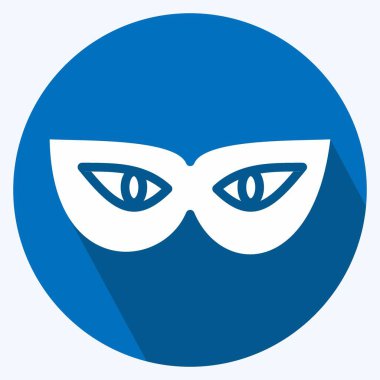 Icon Masquerade. suitable for Halloween symbol. long shadow style. simple design editable. design template vector. simple illustration