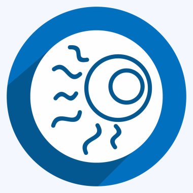 Simge Göz. Cadılar Bayramı sembolü için uygun. Uzun gölge tarzı. Basit dizayn edilebilir. tasarım şablonu. Basit resimleme