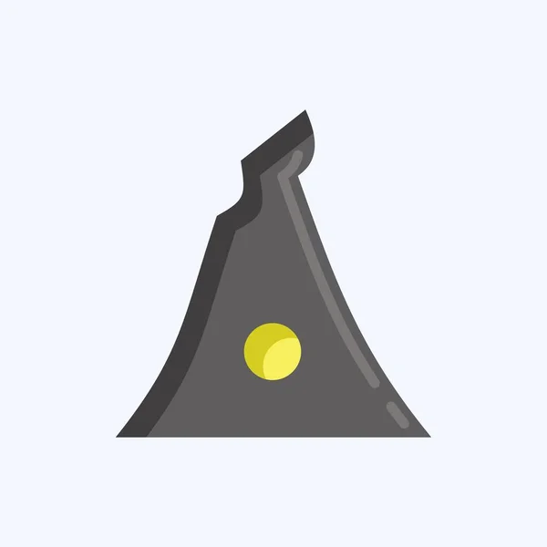 Icon Witch Suitable Halloween Symbol Flat Style Simple Design Editable — Image vectorielle