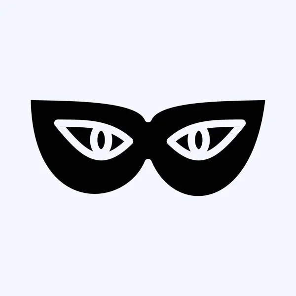 Icon Masquerade Suitable Halloween Symbol Glyph Style Simple Design Editable — Διανυσματικό Αρχείο